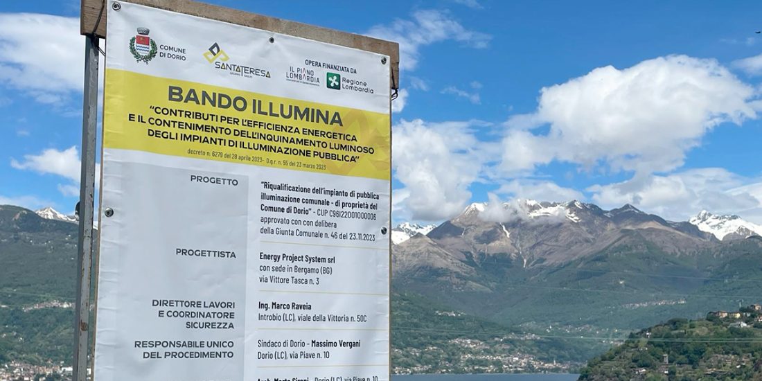 Comune di Dorio appalto illuminazione pubblica